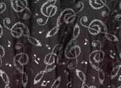 CLEF NOTES ALL OVER  SCARF  BLACK