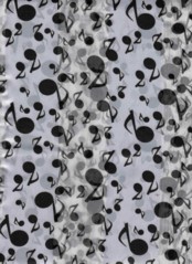 MUSIC NOTES  SCARF  WHITE