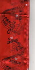 I LOVE JESUS SCARF  RED