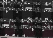 MUSIC NOTES  SCARF   BLACK